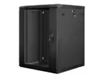 LANBERG WF01-6615-10B wall-mounted rack 19inch demounted flat pack 15U/600x600mm black