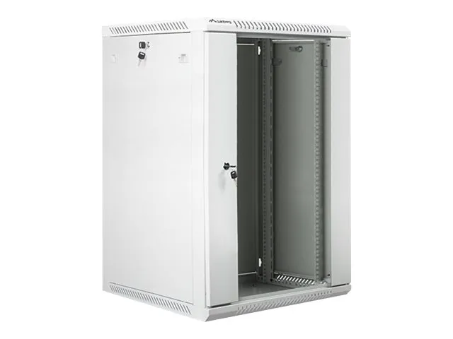 also-wf01-6618-10s LANBERG WF01-6618-10S wall-mounted rack 19inch demounted flat pack 18U/600x600mm gray