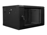 LANBERG WF02-6606-10B wall-mounted double section rack 19inch flat pack 6U/600x600mm black