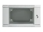 LANBERG WF02-6606-10S wall-mounted double section rack 19inch flat pack 6U/600x600mm grey