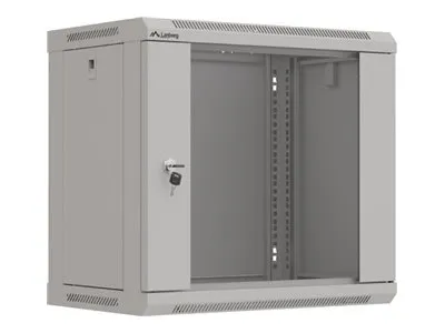 also-wf03-5309-10s LANBERG rack cabinet wall-mount 19inch 9U 540×350 grey flat pack with glass door