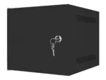 LANBERG Rack cabinet 10inch wall mount 6U 280×310 black with metal door flat pack