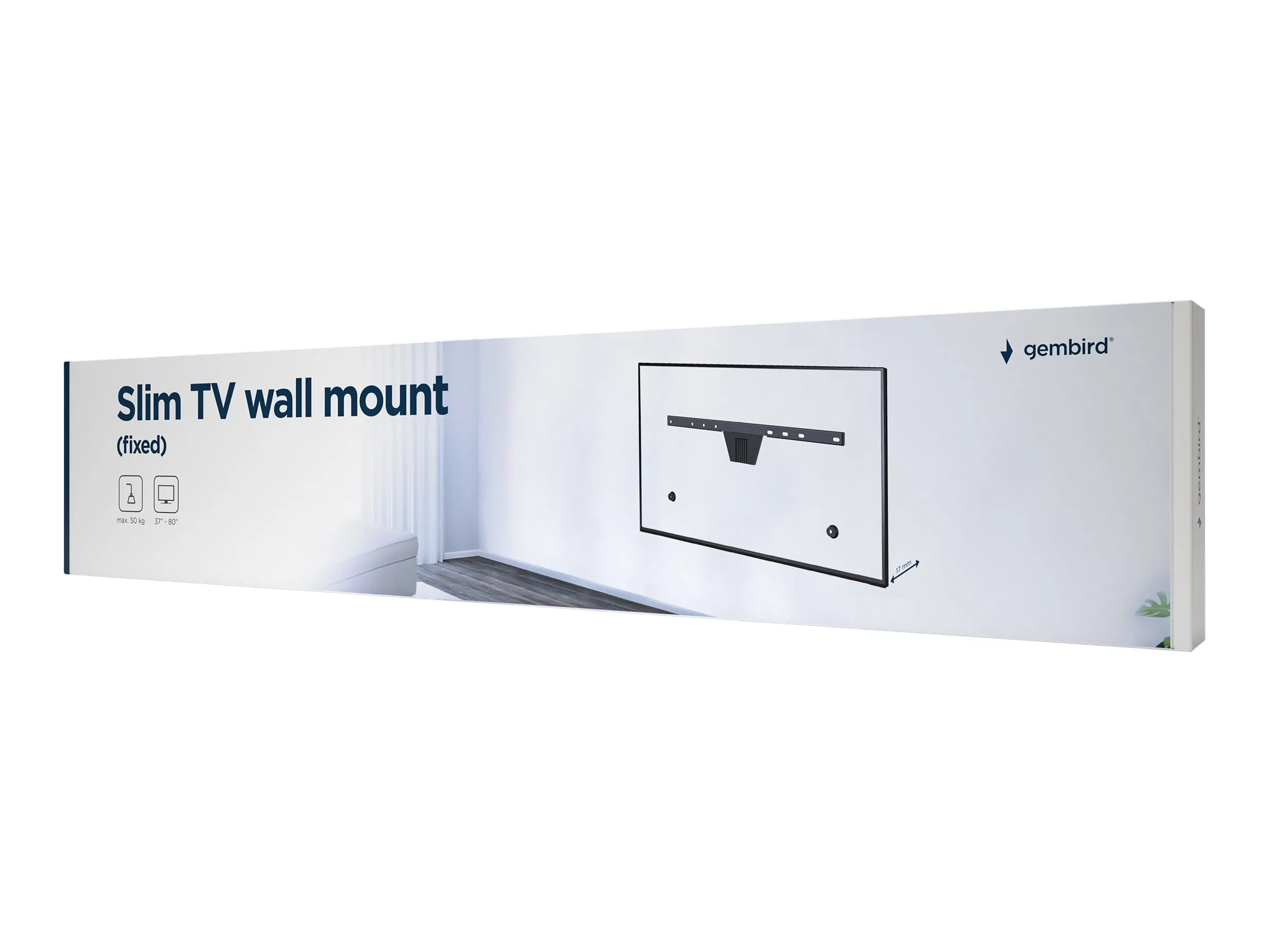 also-wm-s80f-01 GEMBIRD WM-S80F-01 Slim TV wall mount fixed 37-80inch up to 50 kg