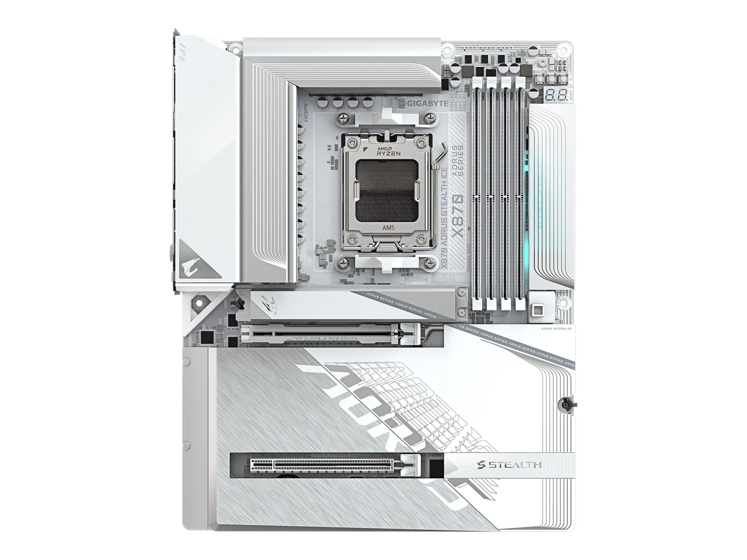 also-x870-a-stealth-ice GIGABYTE X870 A STEALTH ICE AM5 1xHDMI