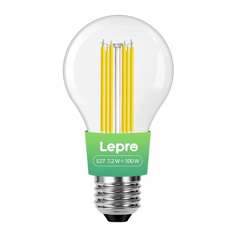 inp-100094-ww-eu-lepro-100094-ww-eu-e27-filamen-0.webp LEPRO 100094-WW-EU E27 Filament LED Bulb, 7.2W (100W), 1521 lm, 2700K, Class A