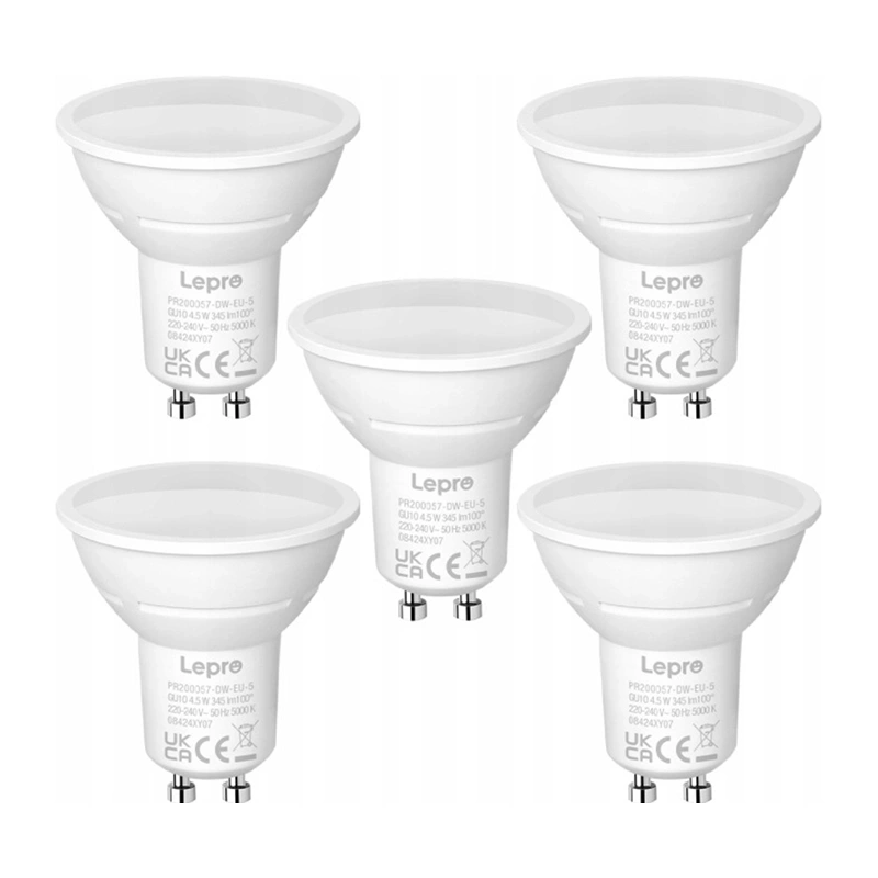 inp-200057-dw-eu-5-lepro-200057-dw-eu-5-gu10-led-0.webp LEPRO 200057-DW-EU-5 GU10 LED Bulb, 4.5W (50W), 345 lm, 5000K, 100°, 5 pcs.