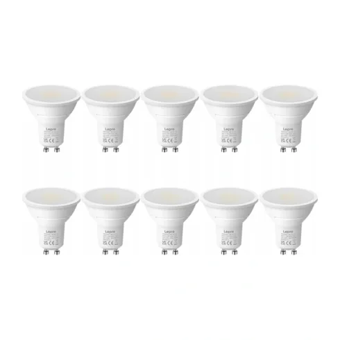 LEPRO 200081-DW-EU-10 GU10 LED Bulb, 4.5W, 345 lm, 6500K, 100°, 10 pcs.
