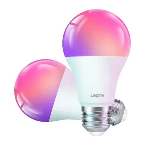 LEPRO B1-EU-2 Smart LED E27 Wi-Fi Light Bulb, 2-Pack