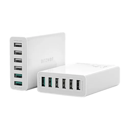 Charger 6x USB  Blitzwolf BW-S15, QC 3.0, 60 W (white)