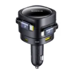 Baseus Enjoyment Max car charger with USB-C+Lightning cables and USB-A+USB-C ports 90W Black