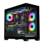 Darkflash C218M computer case + 6 ARGB fans (black)
