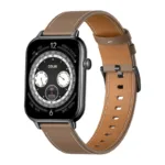 COLMI C28 Smartwatch – Black + Brown Leather Strap