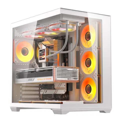 DarkFlash C280 computer case (white) + 7 fans