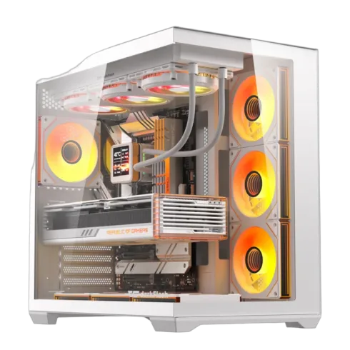 DarkFlash C280 computer case (white) + 7 fans