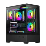 DarkFlash C365 computer case (black) + 5 fans