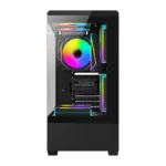 DarkFlash C365 computer case (black) + 5 fans