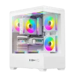 DarkFlash C365 computer case (white) + 5 fans