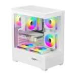 DarkFlash C365 computer case (white) + 5 fans