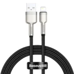 USB cable for Lightning Baseus Cafule, 2.4A, 1m (black)