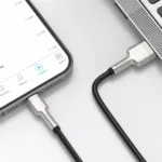 USB cable for Lightning Baseus Cafule, 2.4A, 1m (black)