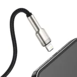 USB cable for Lightning Baseus Cafule, 2.4A, 1m (black)