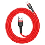 Baseus Cafule USB Lightning cable 2.4A 1m (black + red)