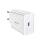 Baseus Speed Mini Quick Charger, USB-C, PD, 3A, 20W (white)
