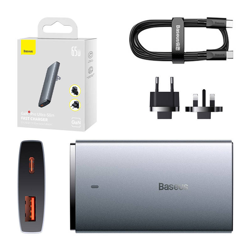inp-ccgp150113-wall-charger-baseus-gan5-65w-0.webp Wall charger Baseus GaN5, 65W, 1xport USB-C, 1XUSB-A