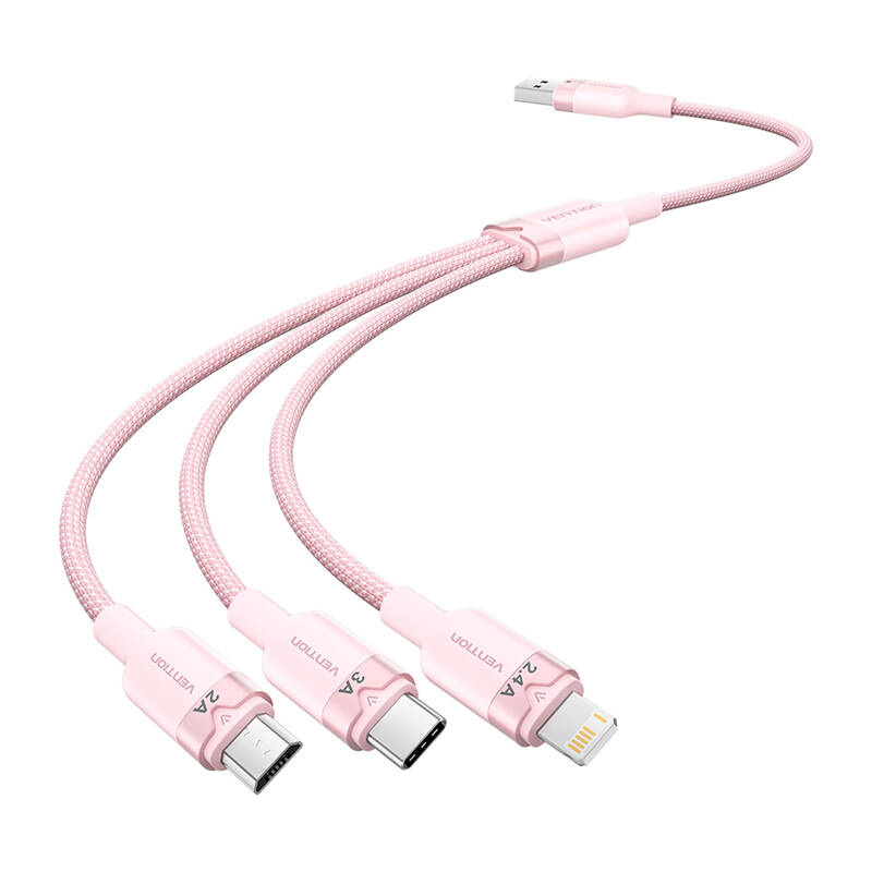 inp-ctppg-usb-2-0-a-to-3in1-3a-cable-ven-0.webp USB 2.0 A to 3in1 3A cable Vention CTPPG 1.5M (pink)
