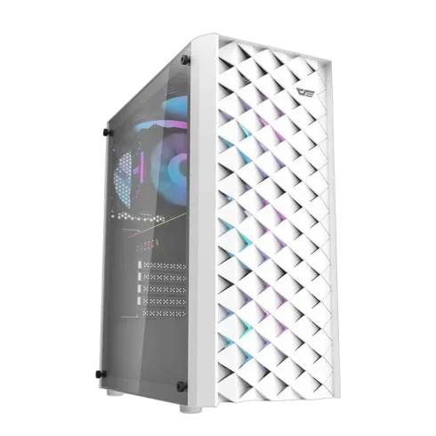 Darkflash DK351 computer case (white) + 4 RGB fans