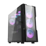 Darkflash DK431 Glass computer case (black) + 4 RGB fans