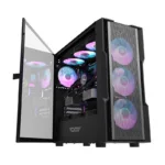 Darkflash DK431 Mesh computer case (black) + 4 ARGB fans