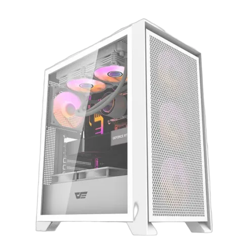 Darkflash DRX70 MESH computer case (white) + 4 RGB fans