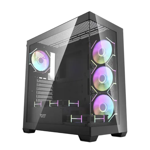 Darkflash DS900 computer case (black) + 7 ARGB fans