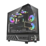 DarkFlash DS950V computer case with display (black) + 6 fans