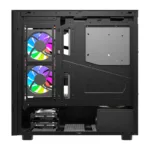 DarkFlash DS950V computer case with display (black) + 6 fans