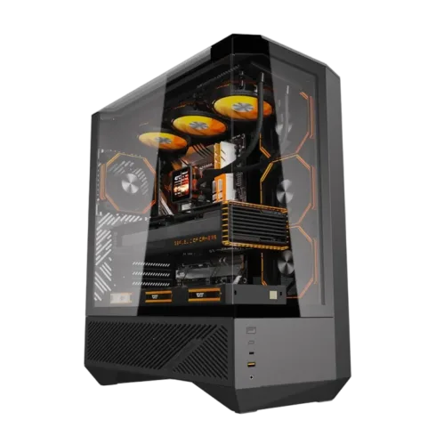 Darkflash DY460 computer case (Black) + 4 ARGB fans
