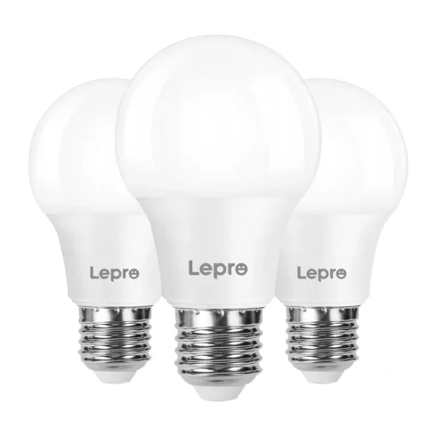 LEPRO 100089-WW-EU-3 LED Bulb, E27, A60, 8.5W (60W), 806 lm, 2700K (warm white), 180°, 3-pack