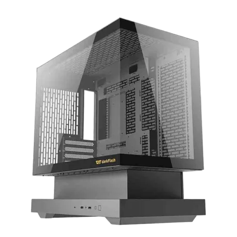 Darkflash F1 computer case (Black) + 6 ARGB fans