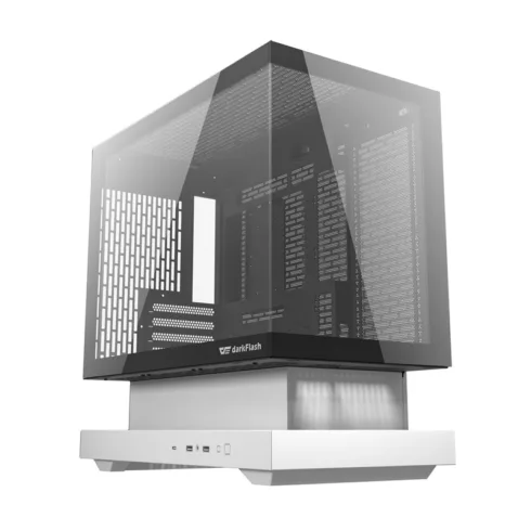 Darkflash F1 computer case (White) + 6 ARGB fans