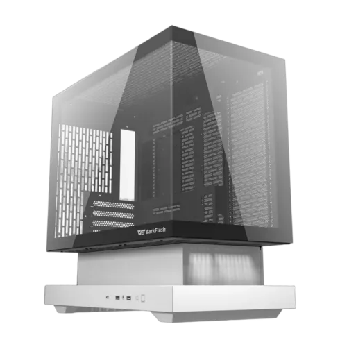 Darkflash F1 computer case (White) + 6 ARGB fans