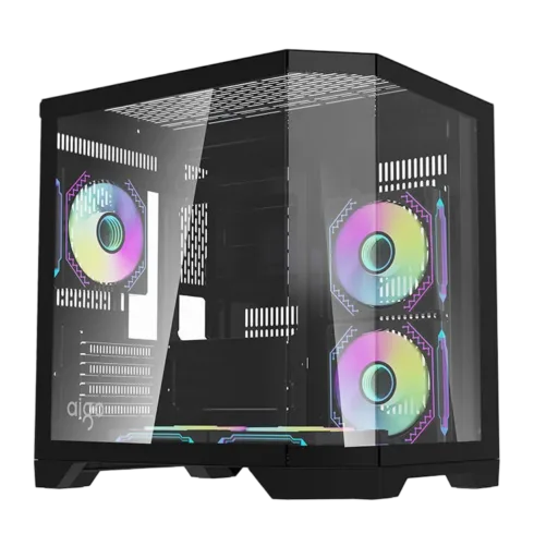 Darflash FT350 computer case + 5 aRGB fans (black)