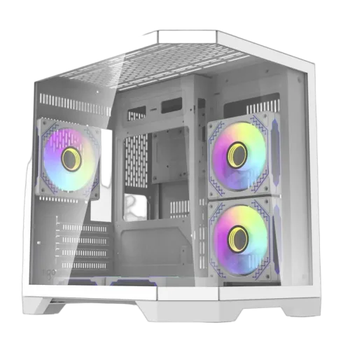 Darflash FT350 computer case + 5 aRGB fans (white)