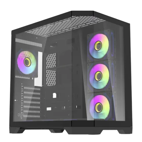 Darflash FT418 PRO computer case + 7 aRGB fans (black)