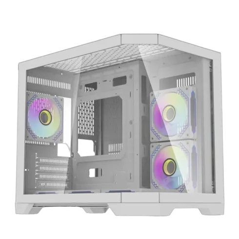 Darflash FT418 computer case + 6 aRGB fans (white)