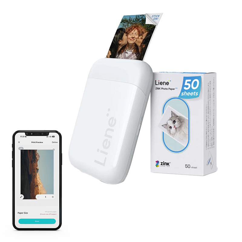 inp-kw001-65022-liene-pearl-2x3-portable-phot-0.webp Liene Pearl 2x3" Portable Photo Printer (White)