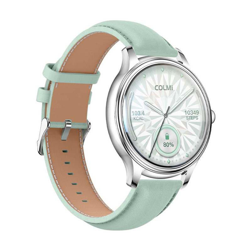 inp-l28-silver-leather-colmi-l28-smart-watch-silver-0.webp COLMI L28 Smart Watch (Silver-green + green leather strap)