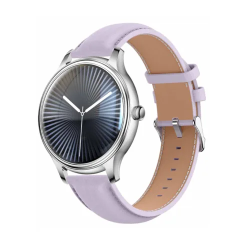 COLMI L28 Smart Watch (Silver-purple + silver steel strap)
