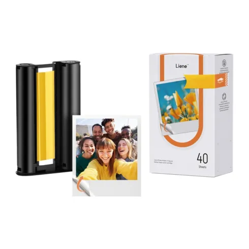 Liene Amber 3x3" Self-Adhesive Photo Paper, 40 Sheets + 1 Refill