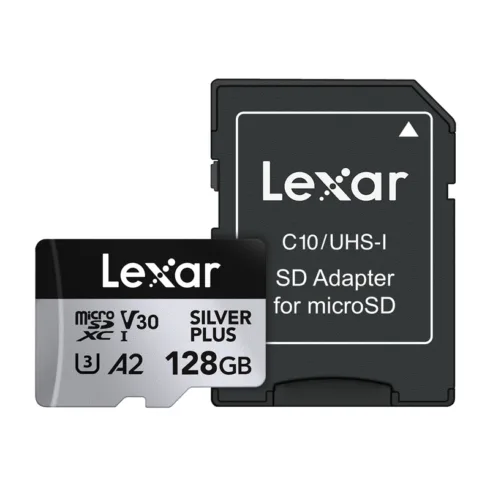 Karta pamięci Lexar High-Performance Silver Plus microSDXC 128GB + adapter